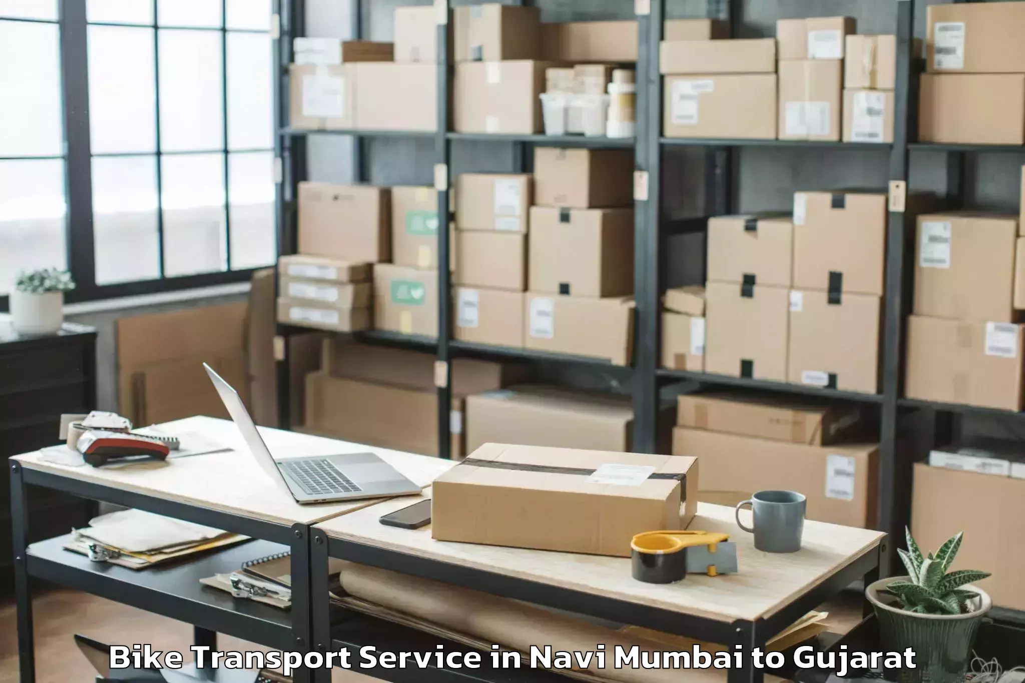 Book Navi Mumbai to Harij Bike Transport Online